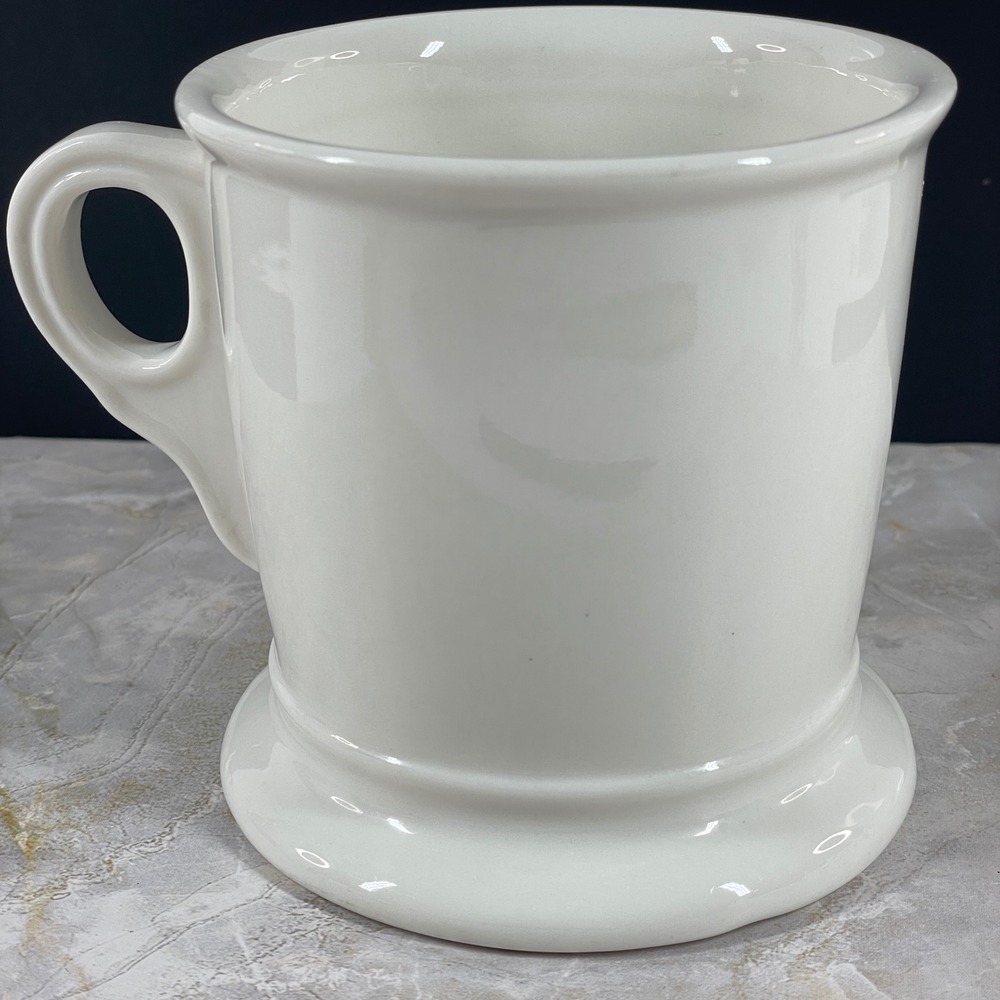 Anthropologie Monogram Letter T Ceramic Coffee Mug White Black Pedestal Large - Picture 5 of 9